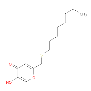 4H-Pyran-4-one, 5-hydroxy-2-[(octylthio)methyl]-