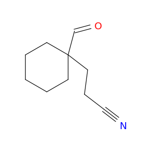 Cyclohexanepropanenitrile, 1-formyl-