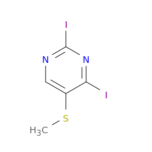 Pyrimidine, 2,4-diiodo-5-(methylthio)-