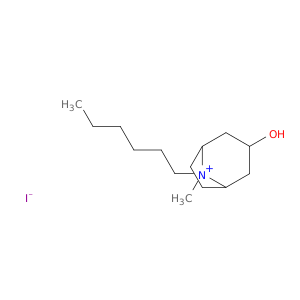 8-Azoniabicyclo[3.2.1]octane, 8-hexyl-3-hydroxy-8-methyl-, iodide