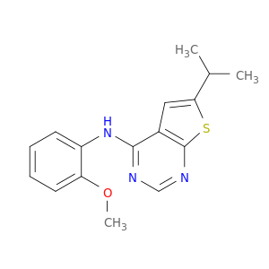 Thieno[2,3-d]pyrimidin-4-amine, N-(2-methoxyphenyl)-6-(1-methylethyl)-