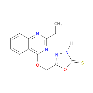 1,3,4-Oxadiazole-2(3H)-thione, 5-[[(2-ethyl-4-quinazolinyl)oxy]methyl]-