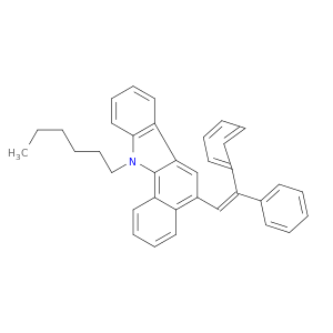 11H-Benzo[a]carbazole, 5-(2,2-diphenylethenyl)-11-hexyl-