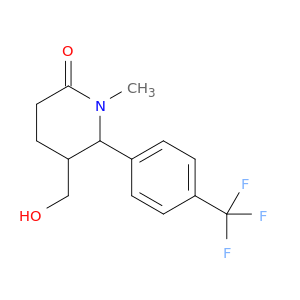 5-(hydroxymethyl)-1-methyl-6-[4-(trifluoromethyl)phenyl]piperidin-2-one