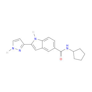 1H-Indole-5-carboxamide, N-cyclopentyl-2-(1H-pyrazol-3-yl)-