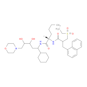 L-Arabinitol,1-cyclohexyl-1,2,5-trideoxy-2-[[(2S)-2-[[(2S)-2-[(ethylsulfonyl)methyl]-3-(1-naphthalenyl)-1-oxopropyl]amino]-1-oxohexyl]amino]-5-(4-morpholinyl)-