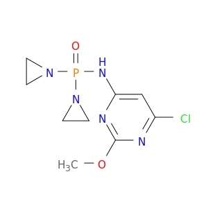 Phosphinic amide,P,P-bis(1-aziridinyl)-N-(6-chloro-2-methoxy-4-pyrimidinyl)- (7CI,8CI)