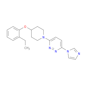 Pyridazine, 3-[4-(2-ethylphenoxy)-1-piperidinyl]-6-(1H-imidazol-1-yl)-