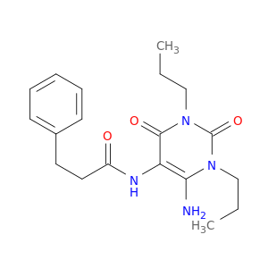 BENZENEPROPANAMIDE, N-(6-AMINO-1,2,3,4-TETRAHYDRO-2,4-DIOXO-1,3-DIPROPYL-5-PYRIMIDINYL)-