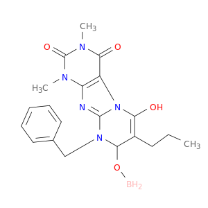 Borinic acid,1,2,3,4,8,9-hexahydro-6-hydroxy-1,3-dimethyl-2,4-dioxo-9-(phenylmethyl)-7-propylpyrimido[2,1-f]purin-8-ylester