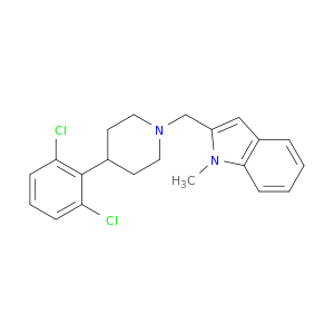 1H-Indole, 2-[[4-(2,6-dichlorophenyl)-1-piperidinyl]methyl]-1-methyl-
