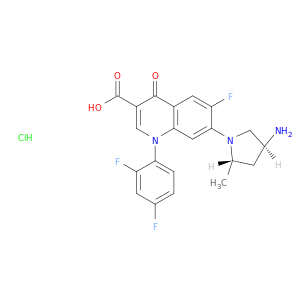 3-Quinolinecarboxylicacid,7-(4-amino-2-methyl-1-pyrrolidinyl)-1-(2,4-difluorophenyl)-6-fluoro-1,4-dihydro-4-oxo-,monohydrochloride, (2S-trans)- (9CI)