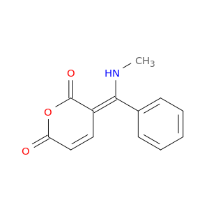 2H-Pyran-2,6(3H)-dione, 3-[(methylamino)phenylmethylene]-, (Z)-