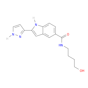 1H-Indole-5-carboxamide, N-(4-hydroxybutyl)-2-(1H-pyrazol-3-yl)-