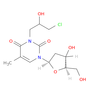 Uridine, 3-(3-chloro-2-hydroxypropyl)-2'-deoxy-5-methyl-