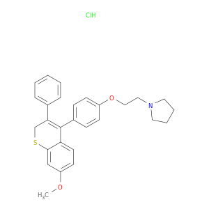 1-{2-[4-(7-methoxy-3-phenyl-2h-thiochromen-4-yl)phenoxy]ethyl}pyrrolidine hydrochloride(1:1)