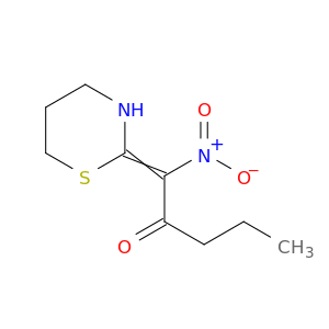 2-Pentanone, 1-nitro-1-(tetrahydro-2H-1,3-thiazin-2-ylidene)-