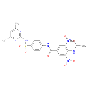 N-[4-[(4,6-DIMETHYLPYRIMIDIN-2-YL)SULFAMOYL]PHENYL]-3,5-DINITRO-4-(PROPAN-2-YLAMINO)BENZAMIDE