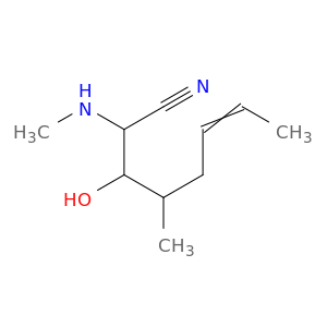 6-Octenenitrile, 3-hydroxy-4-methyl-2-(methylamino)-