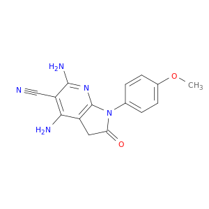 1H-Pyrrolo[2,3-b]pyridine-5-carbonitrile,4,6-diamino-2,3-dihydro-1-(4-methoxyphenyl)-2-oxo-