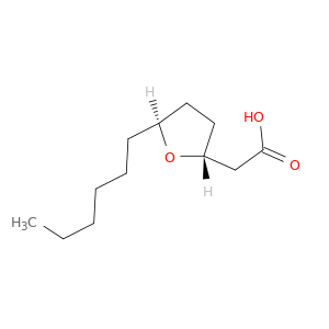 2-Furanacetic acid, 5-hexyltetrahydro-, trans-