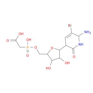 {[5-(6-AMINO-5-BROMO-2-OXO-1,2,3,6-TETRAHYDRO-PYRIDIN-3-YL)-3,4-DIHYDROXY-TETRAHYDRO-FURAN-2-YLMETHOXY]-HYDROXY-PHOSPHORYL}-ACETIC ACID