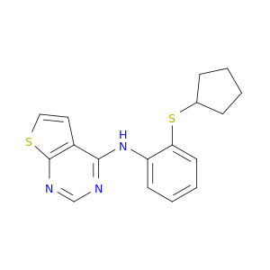Thieno[2,3-d]pyrimidin-4-amine, N-[2-(cyclopentylthio)phenyl]-