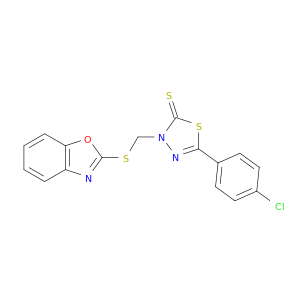 3-((1,3-BENZOXAZOL-2-YLTHIO)METHYL)-5-(4-CHLOROPHENYL)-1,3,4-THIADIAZOLE-2(3H)-THIONE