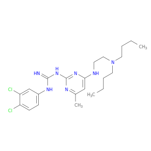 1-[4-[[2-[dibutylamino]ethyl]amino]-6-methyl-2-pyrimidinyl]-3-[3,4-dichlorophenyl]guanidine