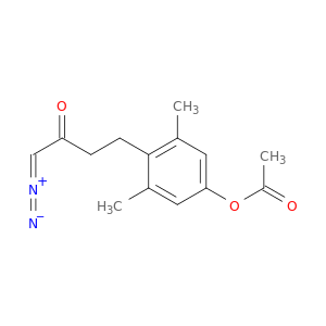 2-Butanone, 4-[4-(acetyloxy)-2,6-dimethylphenyl]-1-diazo-