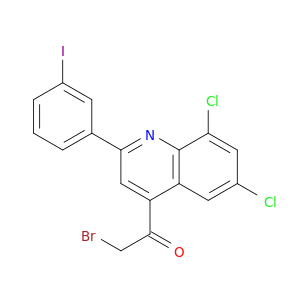 Ethanone,2-bromo-1-[6,8-dichloro-2-(3-iodophenyl)-4-quinolinyl]-