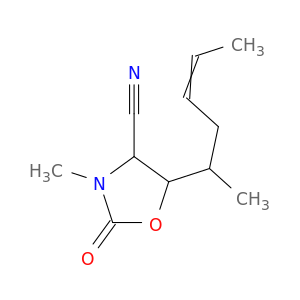 4-Oxazolidinecarbonitrile, 3-methyl-5-(1-methyl-3-pentenyl)-2-oxo-