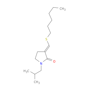 2-Pyrrolidinone, 3-[(hexylthio)methylene]-1-(2-methylpropyl)-, (3E)-