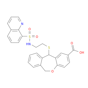 Dibenz[b,e]oxepin-2-carboxylicacid, 6,11-dihydro-11-[[2-[(8-quinolinylsulfonyl)amino]ethyl]thio]-