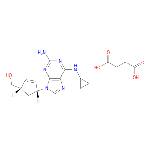 [(1R)-4-[2-amino-6-(cyclopropylamino)purin-9-yl]-1-cyclopent-2-enyl]methanol; butanedioic acid