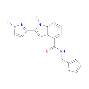 1H-Indole-4-carboxamide, N-(2-furanylmethyl)-2-(1H-pyrazol-3-yl)-