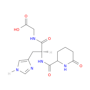 Glycine, N-[N-[(6-oxo-2-piperidinyl)carbonyl]-L-histidyl]-