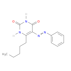 2,4(1H,3H)-Pyrimidinedione, 6-pentyl-5-(2-phenyldiazenyl)-