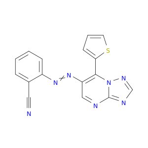 Benzonitrile, 2-[[7-(2-thienyl)[1,2,4]triazolo[1,5-a]pyrimidin-6-yl]azo]-