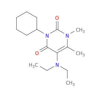 2,4(1H,3H)-Pyrimidinedione,3-cyclohexyl-5-(diethylamino)-1,6-dimethyl-