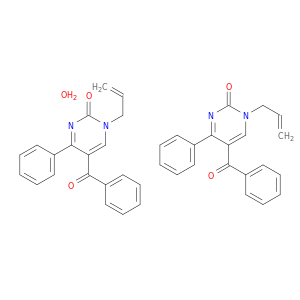 2(1H)-Pyrimidinone, 5-benzoyl-4-phenyl-1-(2-propenyl)-, hydrate (2:1)