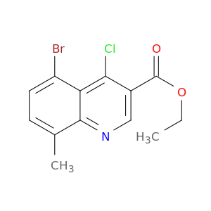 3-Quinolinecarboxylic acid, 5-bromo-4-chloro-8-methyl-, ethyl ester