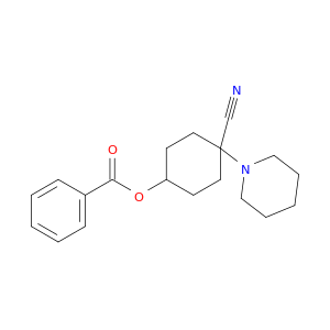 Cyclohexanecarbonitrile, 4-(benzoyloxy)-1-(1-piperidinyl)-