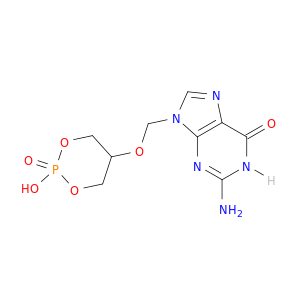 6H-Purin-6-one, 2-amino-1,9-dihydro-9-(((2-hydroxy-2-oxido-1,3,2-dioxaphosphorinan-5-yl)oxy)methyl)-