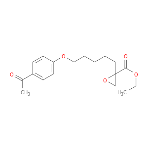 Oxiranecarboxylic acid, 2-[5-(4-acetylphenoxy)pentyl]-, ethyl ester