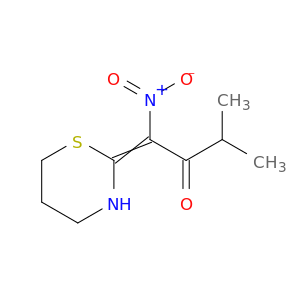 2-Butanone, 3-methyl-1-nitro-1-(tetrahydro-2H-1,3-thiazin-2-ylidene)-