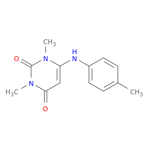1,3-dimethyl-6-[(4-methylphenyl)amino]pyrimidine-2,4-dione