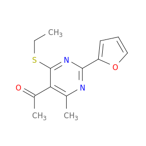 Ethanone, 1-[4-(ethylthio)-2-(2-furanyl)-6-methyl-5-pyrimidinyl]-