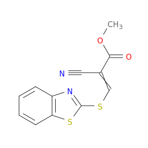 2-Propenoic acid, 3-(2-benzothiazolylthio)-2-cyano-, methyl ester