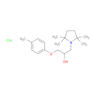 1-(4-methylphenoxy)-3-(2,2,5,5-tetramethylpyrrolidin-1-yl)propan-2-ol hydrochloride(1:1)